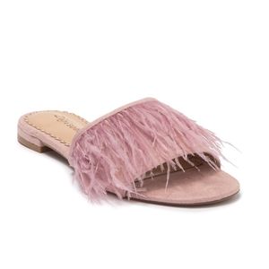 Zigi Taylah Open Toe Slide Sandal Faux Fur Size 7